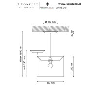  - Подвесной светильник Lucia Tucci Lotte 210.1