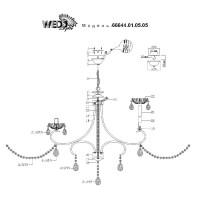 - Подвесная люстра Wedo light Lorensana 66644.01.05.05