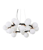  - Подвесная люстра Lumina Deco Marsiada LDP 6033-25 BK+GD