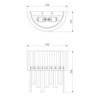  - Настенный светильник Eurosvet Amantea 10122/2 хром/прозрачный хрусталь Strotskis