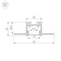  - Профиль SL-LINIA20-FANTOM-2500 WHITE (Arlight, Алюминий)