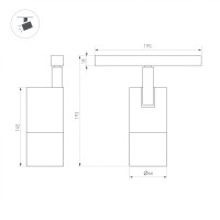  - Светильник MAG-ORIENT-SPOT-ZOOM-R65-15W Warm3000 (BK, 34-60 deg, 48V) (Arlight, IP20 Металл, 5 лет)