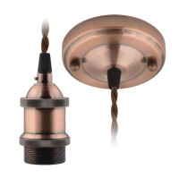  - Подвесной светильник Uniel DLC-V-S22K/E27 TS/1,5M/BL Bronze UL-00002824