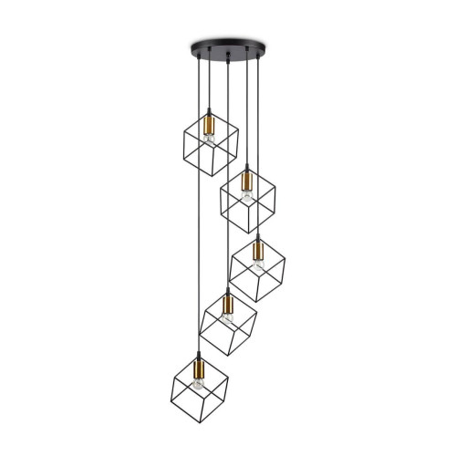 Подвесная люстра Ideal Lux Ice SP5 Nero 237664 