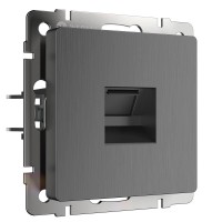  - Розетка Werkel Ethernet RJ-45 Графит рифленый WL04-RJ-45 4690389145971