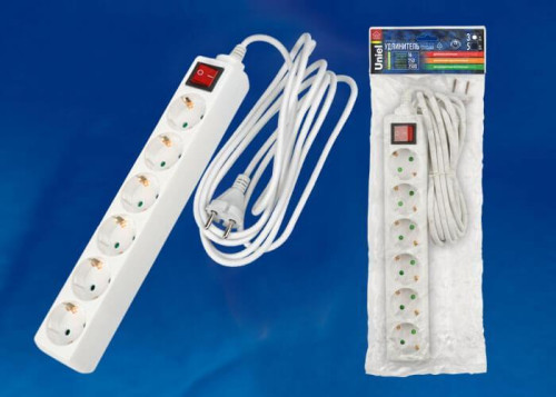 Удлинитель Uniel 6гн х 3м с/з Standard S-GCD6-3B 02939 