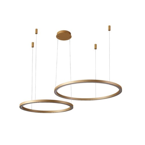 Подвесная люстра Crystal Lux FORTUNA SP123W LED D600+800 GOLD 