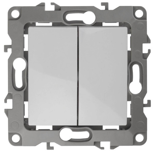 Переключатель двухклавишный ЭРА 12 10AX 250V 12-1106-01 Б0014663 