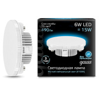  - Лампа светодиодная Gauss GX53 6W 4100K матовая 108008206