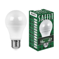  - Лампа светодиодная Saffit E27 15W 2700K Шар Матовая SBA6015 55010