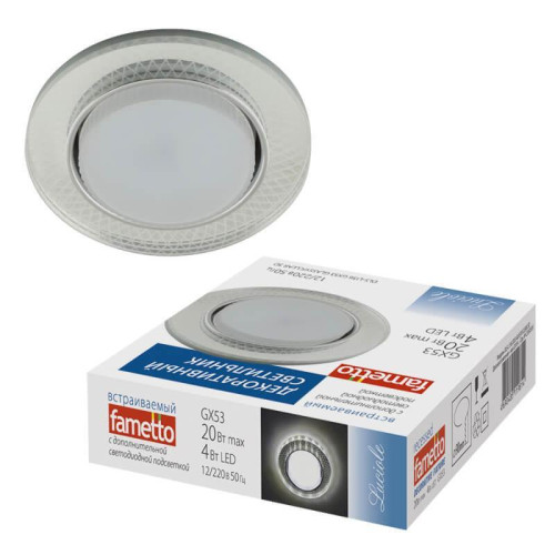 Встраиваемый светильник Fametto Luciole DLS-L156 GX53 GLASSY/CLEAR 3D 