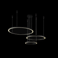  - Подвесная люстра Crystal Lux FORTUNA SP158W LED D400+600+800 BLACK