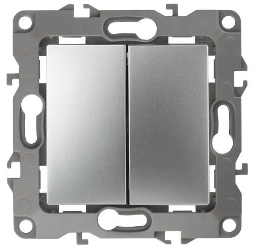 Переключатель двухклавишный ЭРА 12 10AX 250V 12-1106-03 Б0014665 