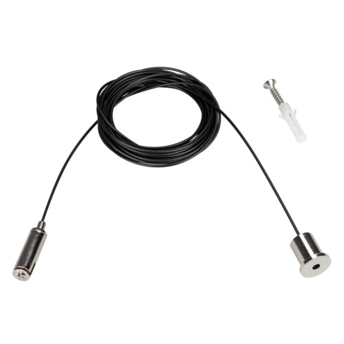Подвес MAG-HANG-45-L4000 (SL) (Arlight, Металл) Тросовый подвес для подвесного монтажа магнитных треков MAG-TRACK-4563 и MAG-TRACK-4592. Длина троса 4 м. Выдерживает вес максимум 15 кг. В комплекте тросовый держатель, трос, фиксатор для троса.