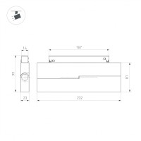  - Светильник MAG-ORIENT-LASER-FOLD-S230-12W Warm3000 (WH, 30 deg, 48V) (Arlight, IP20 Металл, 5 лет)