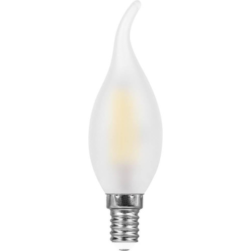 Лампа светодиодная филаментная Feron E14 9W 2700K Свеча на ветру Матовая LB-74 25959 