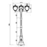 Садово-парковый светильник Outdoor O414FL-03BZ - Садово-парковый светильник Outdoor O414FL-03BZ