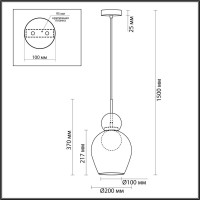  - Подвесной светильник Odeon Light Blacky 5023/1