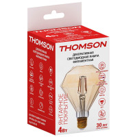 - Лампа светодиодная филаментная Thomson E27 4W 1800K бриллиант прозрачная TH-B2195