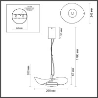  - Подвесной светодиодный светильник Odeon Light Fluent 4860/10LA
