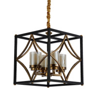  - Подвесная люстра Lumina Deco Quadrato LDP 1223-4 BK+MD