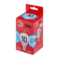  - Лампа светодиодная ЭРА E14 10W 4000K матовая LED P45-10W-840-E14 R Б0050233