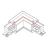 Коннектор L-образный правый Nowodvorski Ctls Power 8228 - Коннектор L-образный правый Nowodvorski Ctls Power 8228