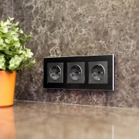  - Рамка Werkel Aluminium на 3 поста черный алюминий W0031708 4690389158100