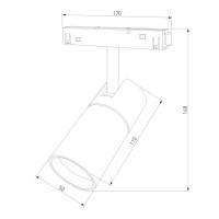  - Трековый светодиодный светильник Elektrostandard Slim Magnetic 85011/01 4690389178870