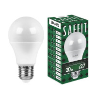  - Лампа светодиодная Saffit E27 20W 4000K Шар Матовая SBA6020 55014