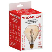  - Лампа светодиодная филаментная Thomson E27 4W 1800K бриллиант прозрачная TH-B2196