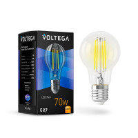  - Лампа светодиодная Voltega E27 7W 2800K прозрачная VG10-A60E27warm7W-F 7140