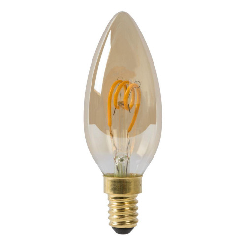 Лампа светодиодная диммируемая Lucide E14 3W 2200K янтарная 49043/03/62 