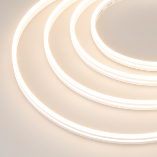 Лента герметичная MOONLIGHT-SIDE-A168-4x10mm 24V Warm2300 (7.2 W/m, IP65, 5m, wire x2) (Arlight, Вывод прямой, 3 года) 