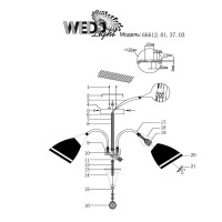  - Потолочная люстра Wedo Light Eliena 66612.01.37.03