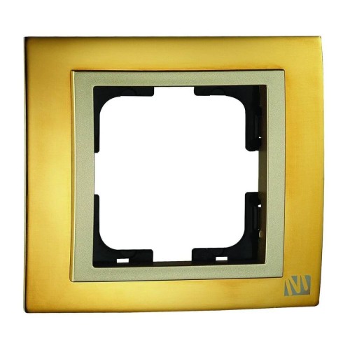 Рамка 1-постовая Mono Electric Chrome золото 106-440000-160 