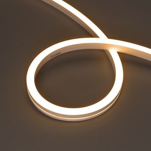 Лента герметичная MOONLIGHT-SIDE-A140-12x17mm 24V Warm2700 (9.6 W/m, IP67, 5m, wire x2) (Arlight, Вывод боковой, 3 года) 