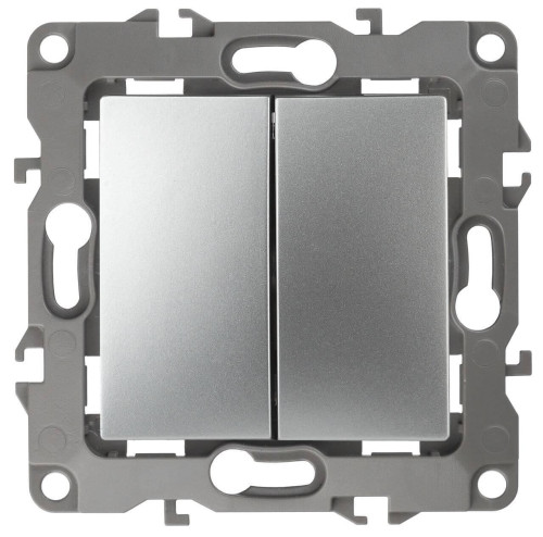 Выключатель двухклавишный ЭРА 12 10AX 250V 12-1004-03 Б0014653 