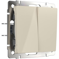  - Выключатель двухклавишный Werkel слоновая кость W1120003 4690389155604