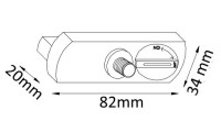  - Адаптер для однофазного шинопровода Crystal Lux CLT 0.212 02 WH