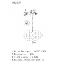  - Подвесной светильник iLamp Baly 8826P/1 SL