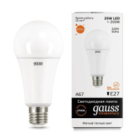  - Лампа светодиодная Gauss E27 25W 3000K матовая 73215