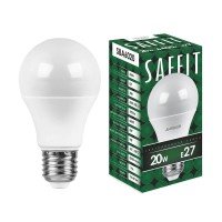  - Лампа светодиодная Saffit E27 20W 6400K Шар Матовая SBA6020 55015