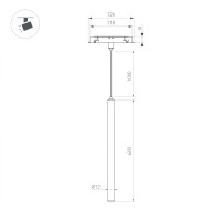  - Светильник MAG-ORIENT-SPOT-HANG-L600-R12-2W Day4000 (BK, 20 deg, 48V) (Arlight, IP20 Металл, 5 лет)