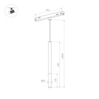  - Светильник MAG-ORIENT-STICK-HANG-R20-3W Warm3000 (BK, 180 deg, 48V) (Arlight, IP20 Металл, 5 лет)