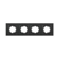  - Рамка 4-постовая Mono Electric Style Granit чёрный гранит 107-610000-163