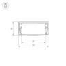 Профиль ARH-WIDE-W39-2000 ANOD (Arlight, Алюминий) - Профиль ARH-WIDE-W39-2000 ANOD (Arlight, Алюминий)
