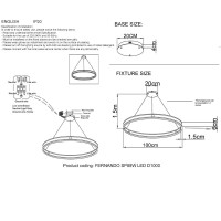  - Подвесная люстра Crystal Lux FORTUNA SP88W LED D1000 GOLD