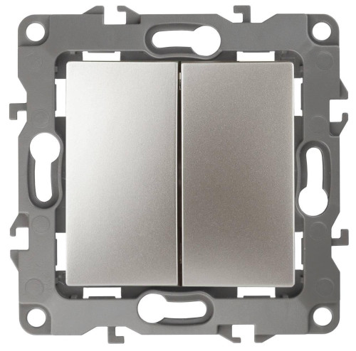 Выключатель двухклавишный ЭРА 12 10AX 250V 12-1004-04 Б0014654 