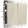 Выключатель двухклавишный проходной Werkel слоновая кость W1122003 4690389155628 - Выключатель двухклавишный проходной Werkel слоновая кость W1122003 4690389155628